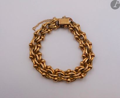 null Bracelet en or (18K) maillons gourmette. Poids: 22,4 g