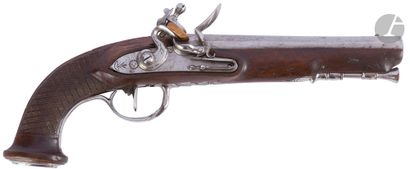  Gendarme de la Garde Flintlock Pistol. {The barrel is smooth, engraved on the top...