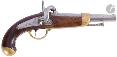  Pistolet d’arçon de cavalerie modèle 1849 d’essai.{CR}Canon rond à pans, poinçonné...