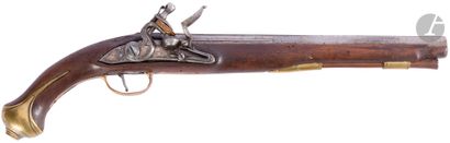 null 
Balkan flintlock pommel gun. {CR}Shortened round barrel with flats on top and...