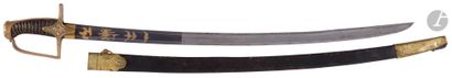 null Infantry officer saber. {CR}Wooden handle covered with leather with filigree....