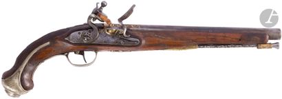 null 
Officer's flintlock pistol from the Balkans {CR}Damascus barrel, round, with...