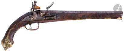  Balkan flintlock pistol {CR}Round barrel...