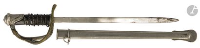  Miniature saber, officer's model 1822. {CR}Handle covered with basane. Three-pronged...
