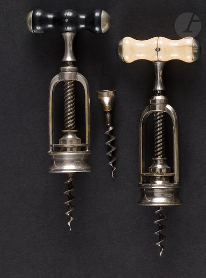 ARMAND GUICHARD Two corkscrews with cage...