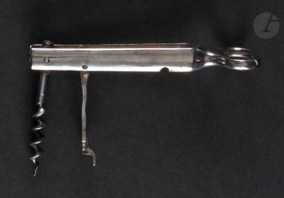 null Attributed to LAFITTE AND TISSOT

Folding corkscrew with nickel-plated metal...