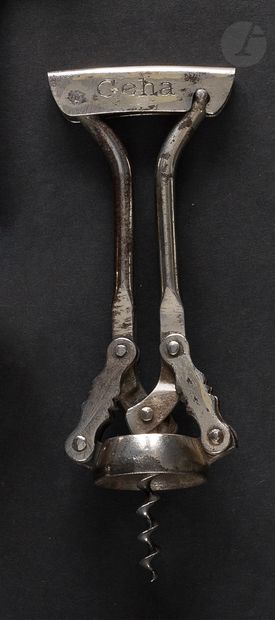 Corkscrew with double iron lever 