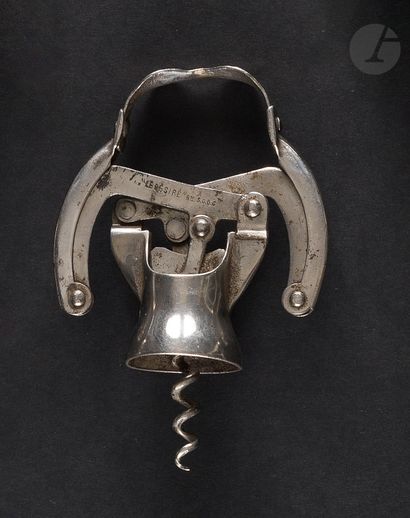 Extensible corkscrew in nickel-plated metal,...