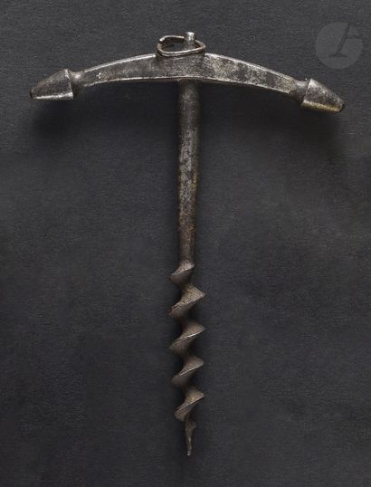 Simple corkscrew in wrought iron in the shape...