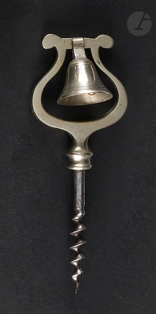 Simple corkscrew in nickel-plated metal,...