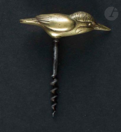 null Simple corkscrew, the handle in bronze representing a bird.

Length : 11 cm