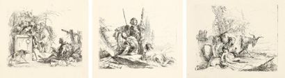 Giambattista Tiepolo (1696-1770) Vari Capricci. 1739-1743. Eau-forte. Vesme 3-12;...