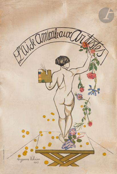 null Suzanne VALADON (1865-1938)
L’Aide Amicale aux Artistes, 1927
Chromolithographie....