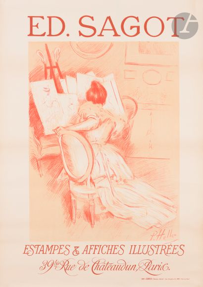  Paul César HELLEU (1859-1927) Edmond Sagot, estampes et affiches illustrées, 1900...