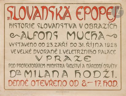 null Alphonse MUCHA (1860-1939)
Slava épique, 1928
2 chromolithographies. Entoilées.
Imp....