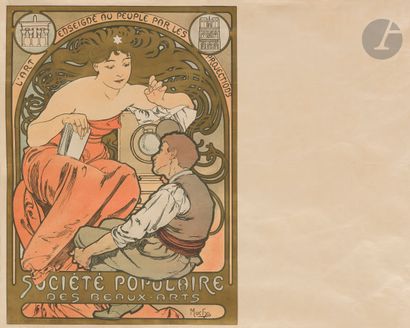  Alphonse MUCHA (1860-1939) Société populaire des Beaux-Arts, 1897 Chromolithographie....