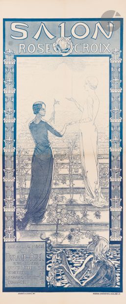  Carlos SCHWABE (1866-1926) Salon de la Rose-Croix, 1892 à la galerie Durand-Ruel...