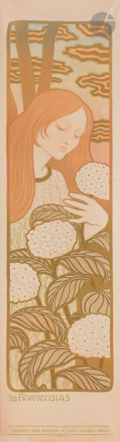 null Paul Émile BERTHON (1872-1909)
Les Hortensias
Chromolithographie. Non entoilée.
Imp....