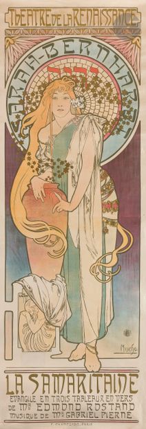  Alphonse MUCHA (1860-1939) Sarah Bernhardt, la Samaritaine, 1897 Chromolithographie...