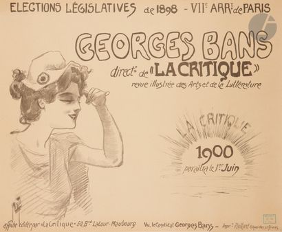  Un lot d’affiches éditées pour La Critique, magazine de Georges Bans : Frédéric...