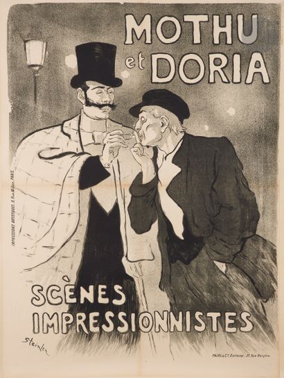 null Théophile Alexandre STEINLEN (1859-1923)
Mothu et Doria. (Tirage en gris foncé...