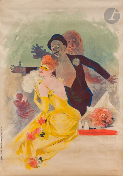 Jules Chéret (1836-1932) Carnaval, le bal...