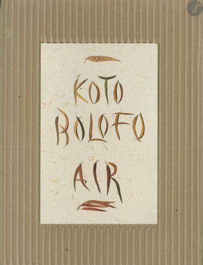 null BOLOFO, KOTO (1959
)Air.
Contrejour, 1990. 
In-4 (32 x 25). First edition. 20...
