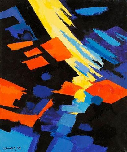 Claude CANDELA (1924-2001) Composition abstraite, 1998 Acrylique sur toile. Signée...