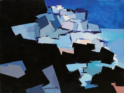 Claude CANDELA (1924-2001) Paysage abstrait, 1999 Acrylique sur toile. Signée et...