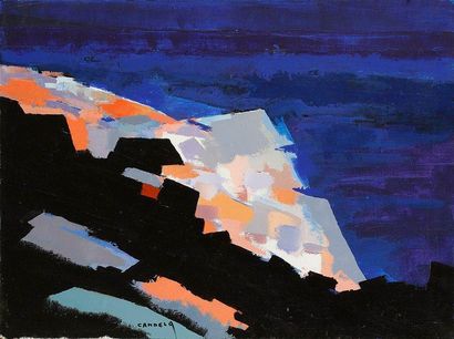 Claude CANDELA (1924-2001) Paysage abstrait, vers 1999 Acrylique sur toile. Signée...