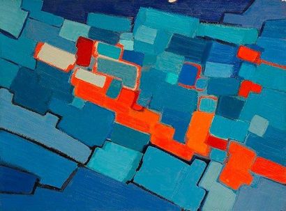 Claude CANDELA (1924-2001) Composition abstraite, 1960 Huile sur toile. Signée et...