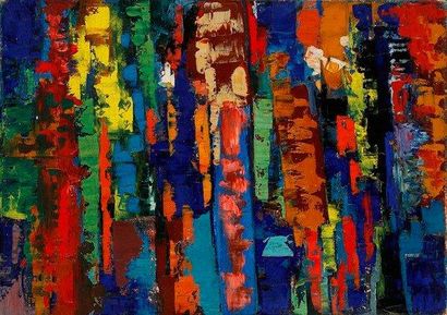 Claude CANDELA (1924-2001) Composition abstraite, 1960 Huile sur toile. Signée et...