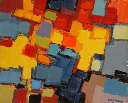 Claude CANDELA (1924-2001) Composition abstraite, 1965 Huile sur toile. Signée en...