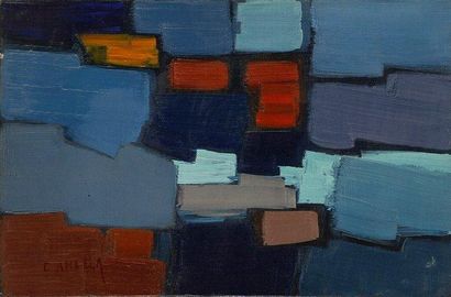 Claude CANDELA (1924-2001) Composition abstraite, 1965 Huile sur toile. Signée en...