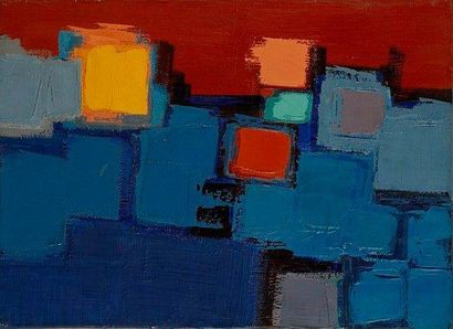 Claude CANDELA (1924-2001) Composition abstraite, vers 1965 Huile sur toile. Non...