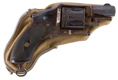  Hammerless Revolver, five-shot 320 caliber Folding frame. Engraved, blued and case...