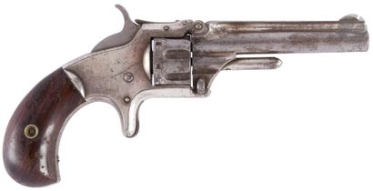 null Revolver Smith & Wesson n°1, 3rd issue, calibre 22 RF. 
Canon rond, avec bande...