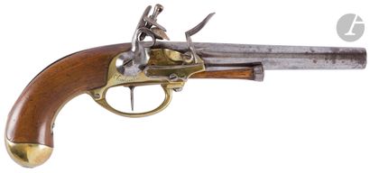  Pistolet à silex modèle 1777. Canon rond...