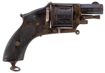 null Hammerless Revolver, five-shot 320 caliber 
Folding frame. Engraved, blued and...