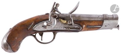 null Gendarmerie pistol model An 9.
Round barrel with thunder flats, dated "1811",...