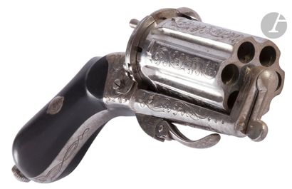 null Deprez pepperbox revolver called "de Curé", pinfire, six shots, caliber 7 mm....