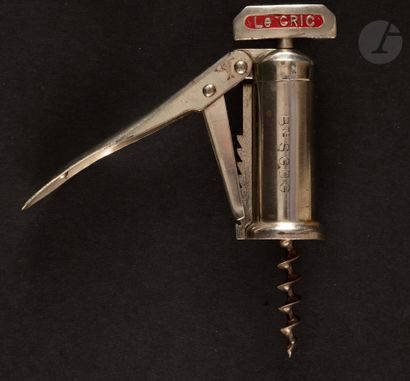 INFA (STE) 
Corkscrew with lever and rack in nickel-plated metal and inscription...