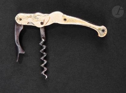  GESCHÜTZ 
Corkscrew of wine waiter out of iron with plate of celluloid appearing...
