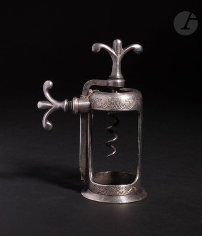 null EDMOND-MARIE MÉRICANT (1865-1869)

Tire-bouchon à cage et crémaillère en métal...