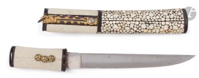 null Sabre japonais de type tanto, Japon, XIXe siècle
Lame shinshinto hira zukuri,...