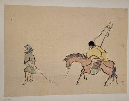 null After Ogata Korin, ca. 1900-1930Lot of
six prints including reprints. Edited...