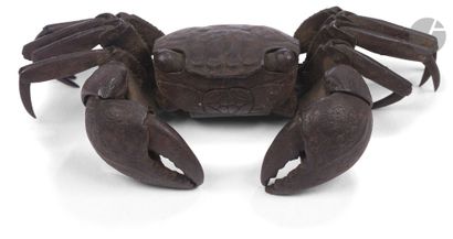 null 
Petit crabe articulé en fer jizai okimono, Japon, école de Myochin, XIXe siècle

En...