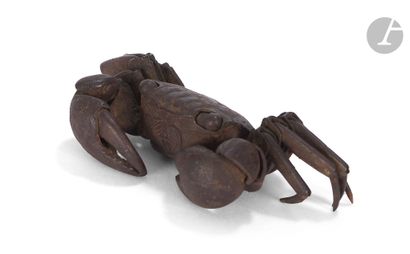 null 
Petit crabe articulé en fer jizai okimono, Japon, école de Myochin, XIXe siècle

En...