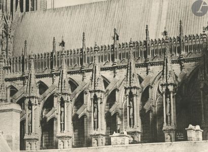 null Henri Le Secq (1818-1882) 
Cathédrale de Reims, 1851. 
18 héliogravures conservées...