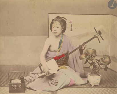 null Kusakabe Kimbei (1841-1934) et divers
Japon, c. 1880-1890.
Samourais en armures....